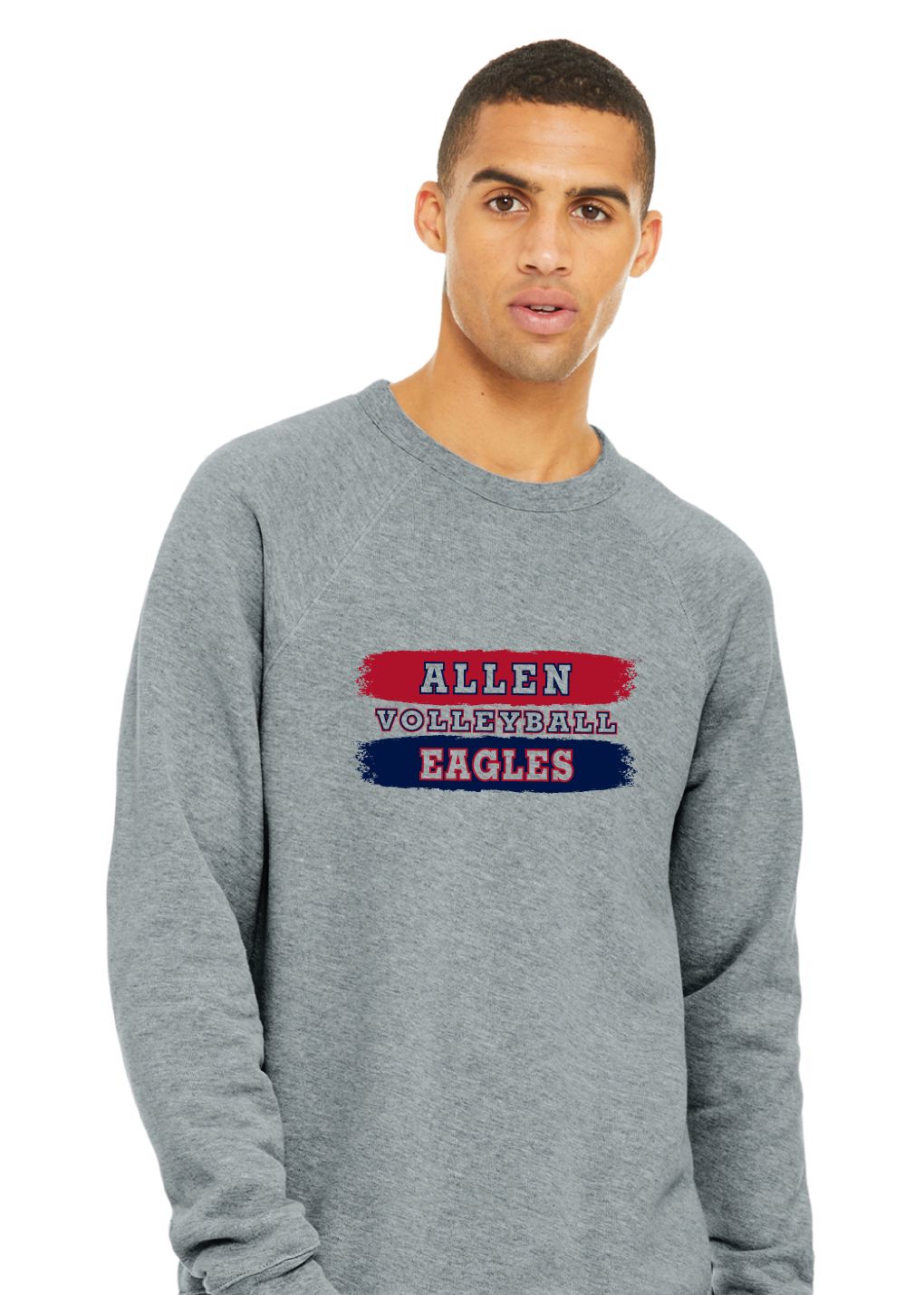 Allen Volleyball - Paint - Bella+Canvas Crew Sweatshirt