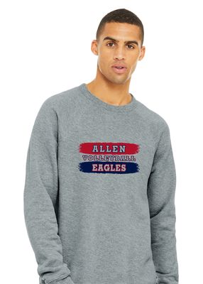 Allen Volleyball - Paint - Bella+Canvas Crew Sweatshirt