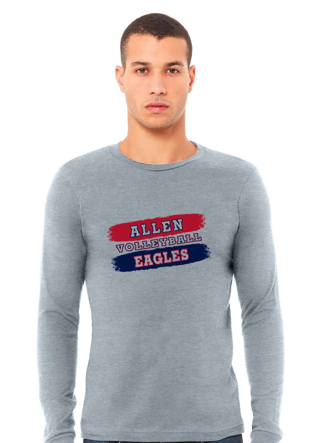 Allen Volleyball - Paint - Bella+Canvas Long Sleeve