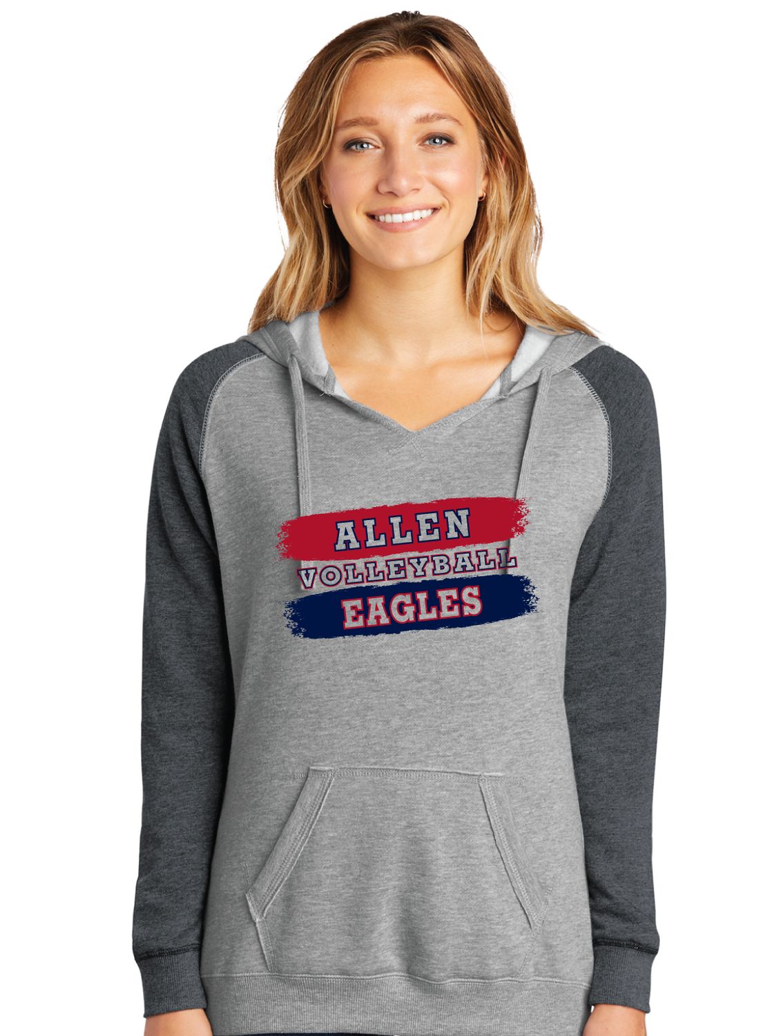 Allen Volleyball - Paint - Lightweight Raglan Hoodie