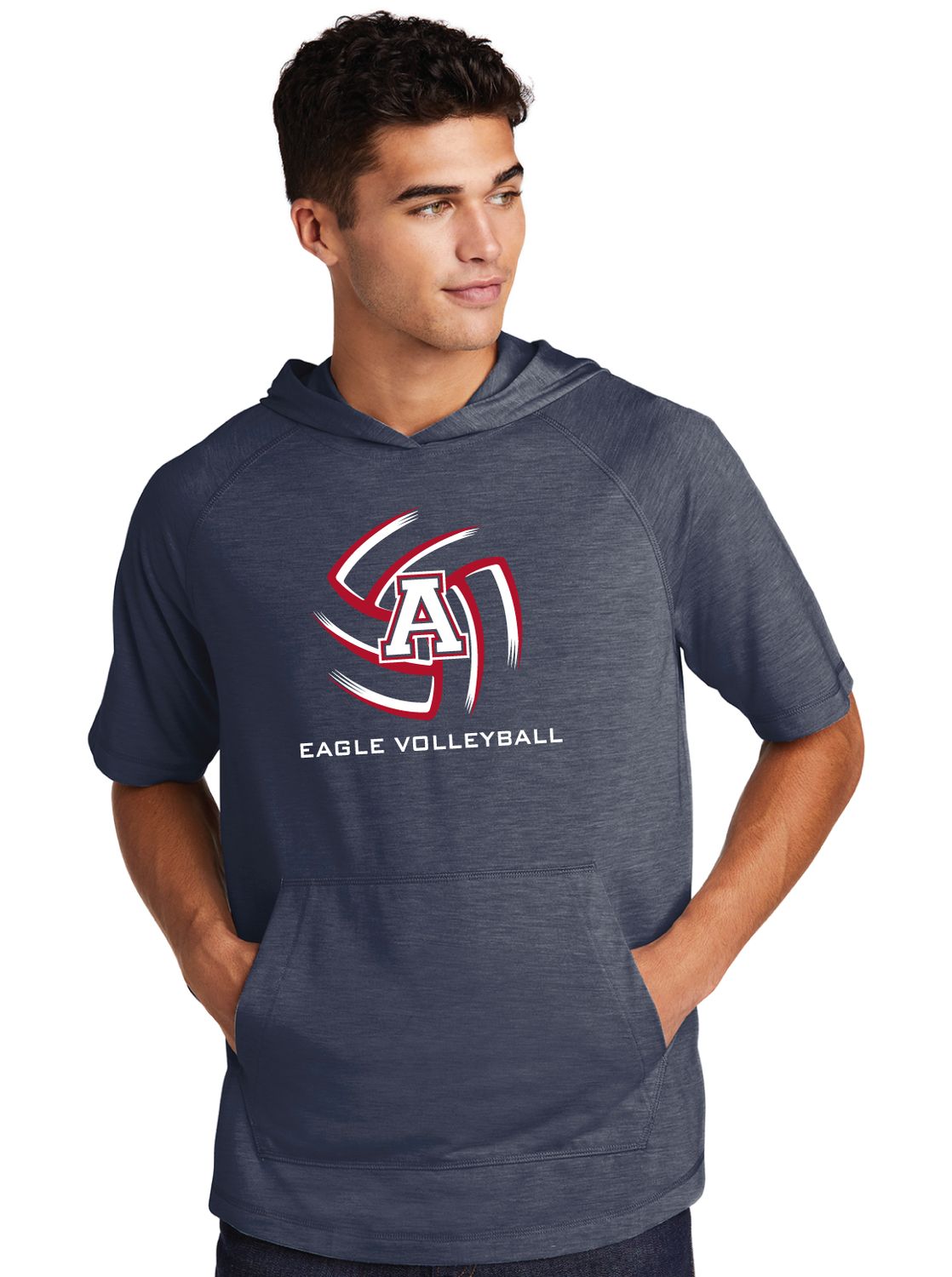 Allen Volleyball - Swirl - Short Sleeve Hoodie