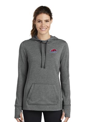 Ladies Tri-Blend Wicking Fleece Hooded Pullover