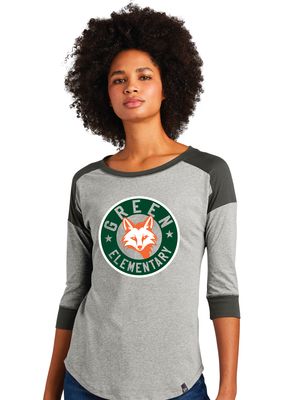 Green Explorers - Circle Fox - 3/4 Sleeve Baseball Raglan Tee