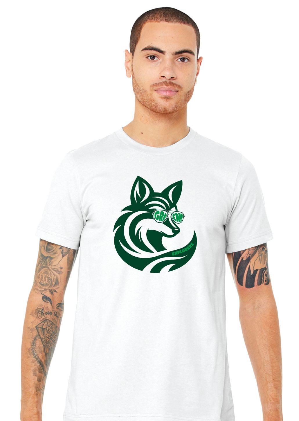 Green Explorers - Sunglasses Fox - Bella+Canvas Short Sleeve