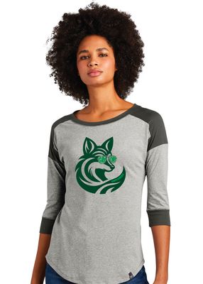 Green Explorers - Sunglasses Fox - 3/4 Sleeve Baseball Raglan Tee