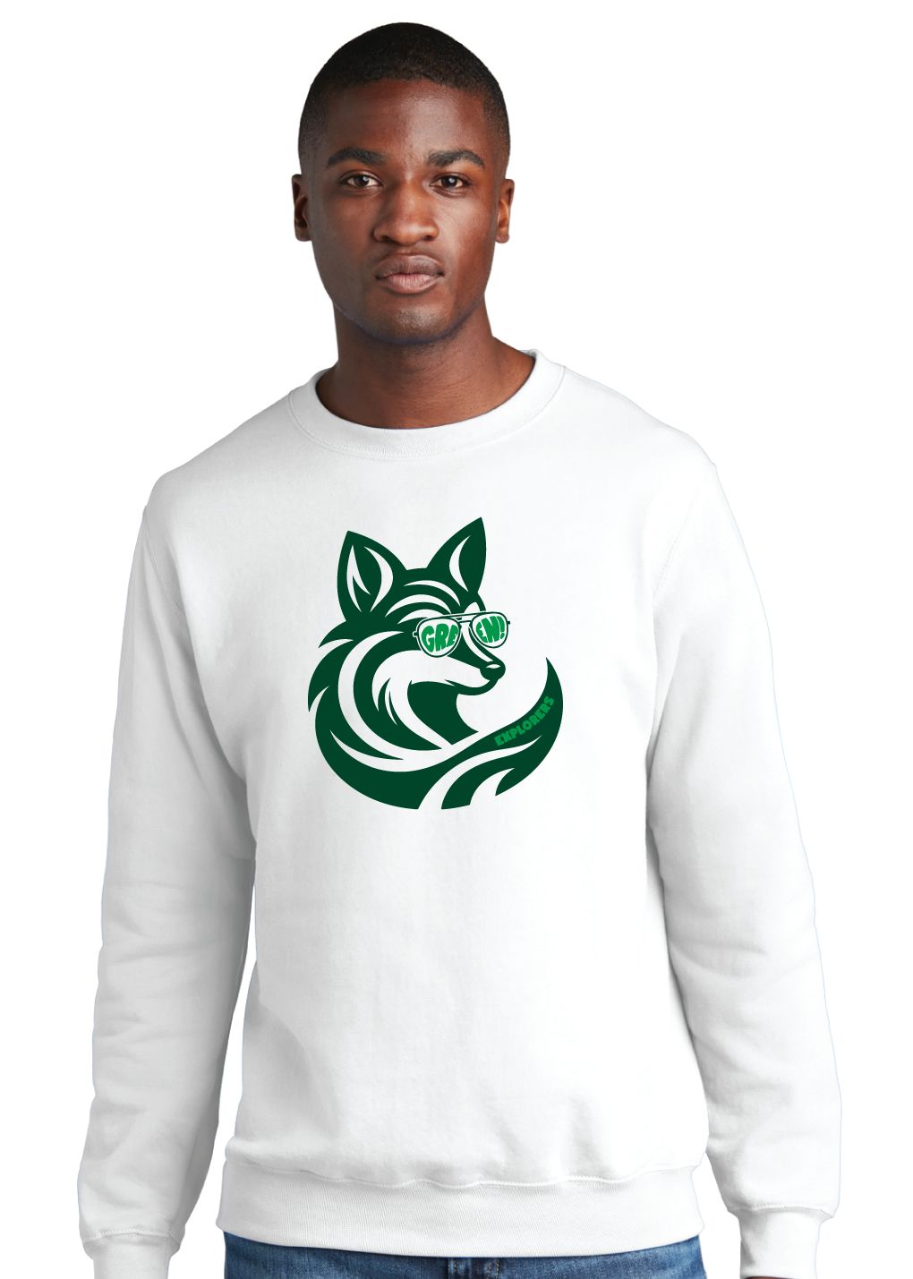 Green Explorers - Sunglasses Fox - Crew Sweatshirt