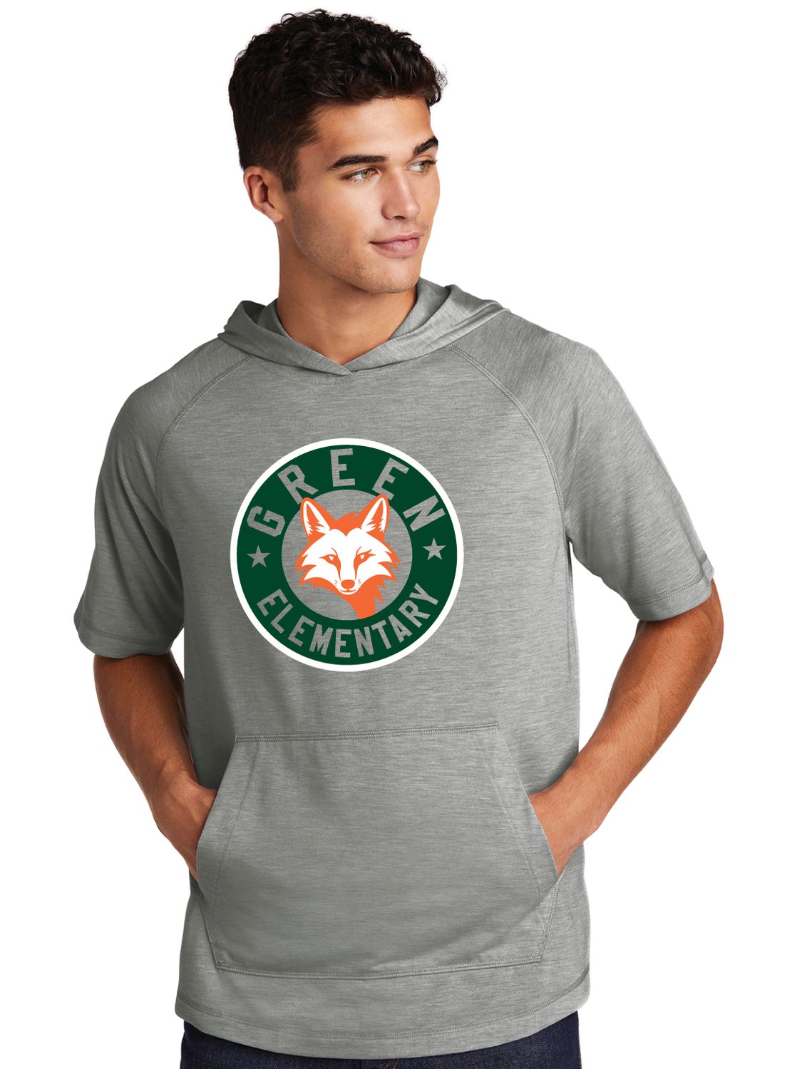 Green Explorers - Circle Fox - Short Sleeve Hoodie