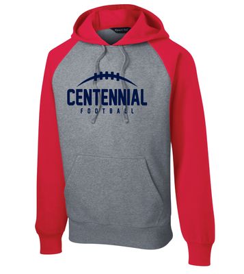 Centennial Football - Laces - Raglan Hoodie
