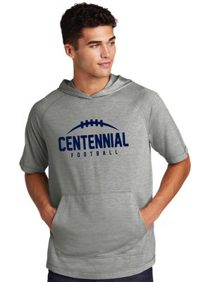 Centennial Football - Laces - Short Sleeve Hoodie