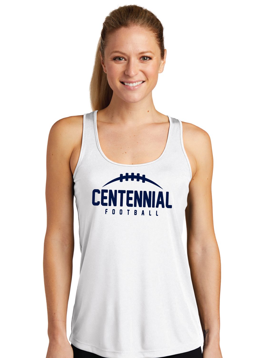 Centennial Football - Laces - Dri-Fit Racerback Tank