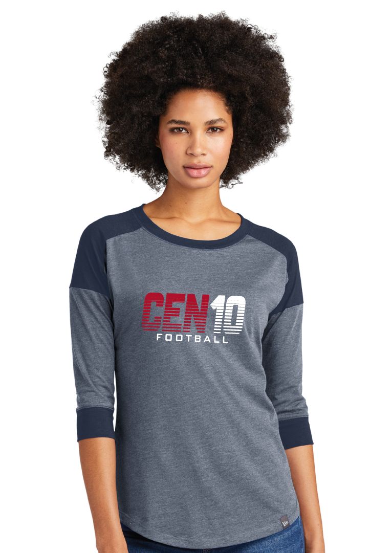 Centennial Football - CEN10 - 3/4 Sleeve Baseball Raglan Tee