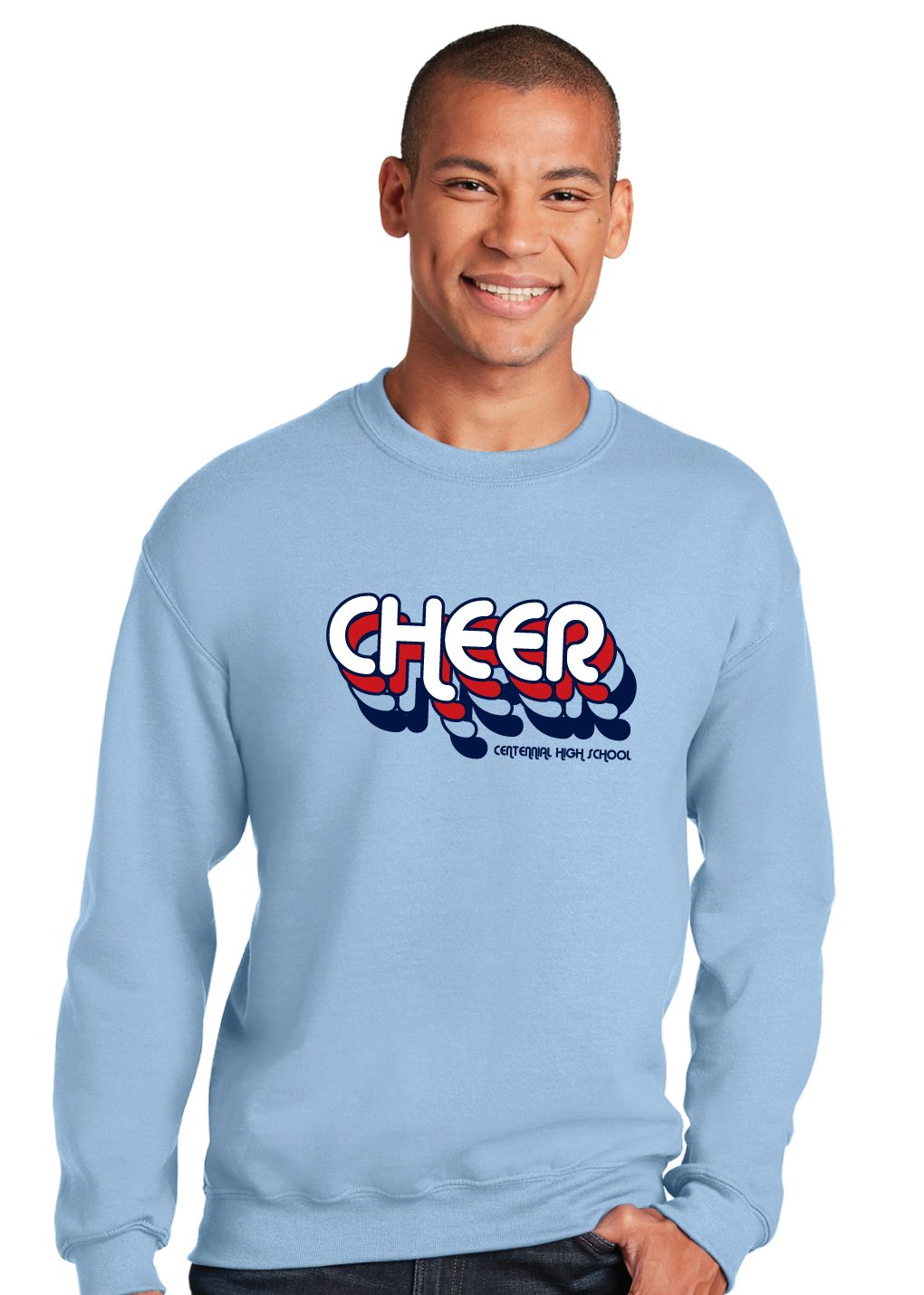 Centennial Cheer - Retro Stacked - Crew Sweatshirt