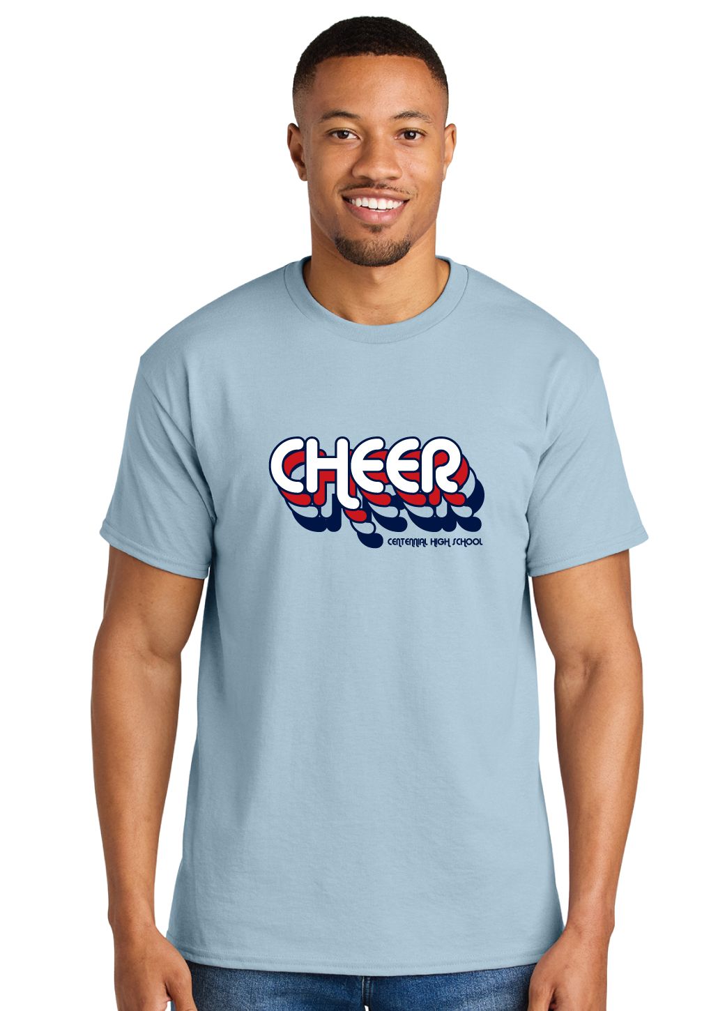 Centennial Cheer - Retro Stacked - Short Sleeve