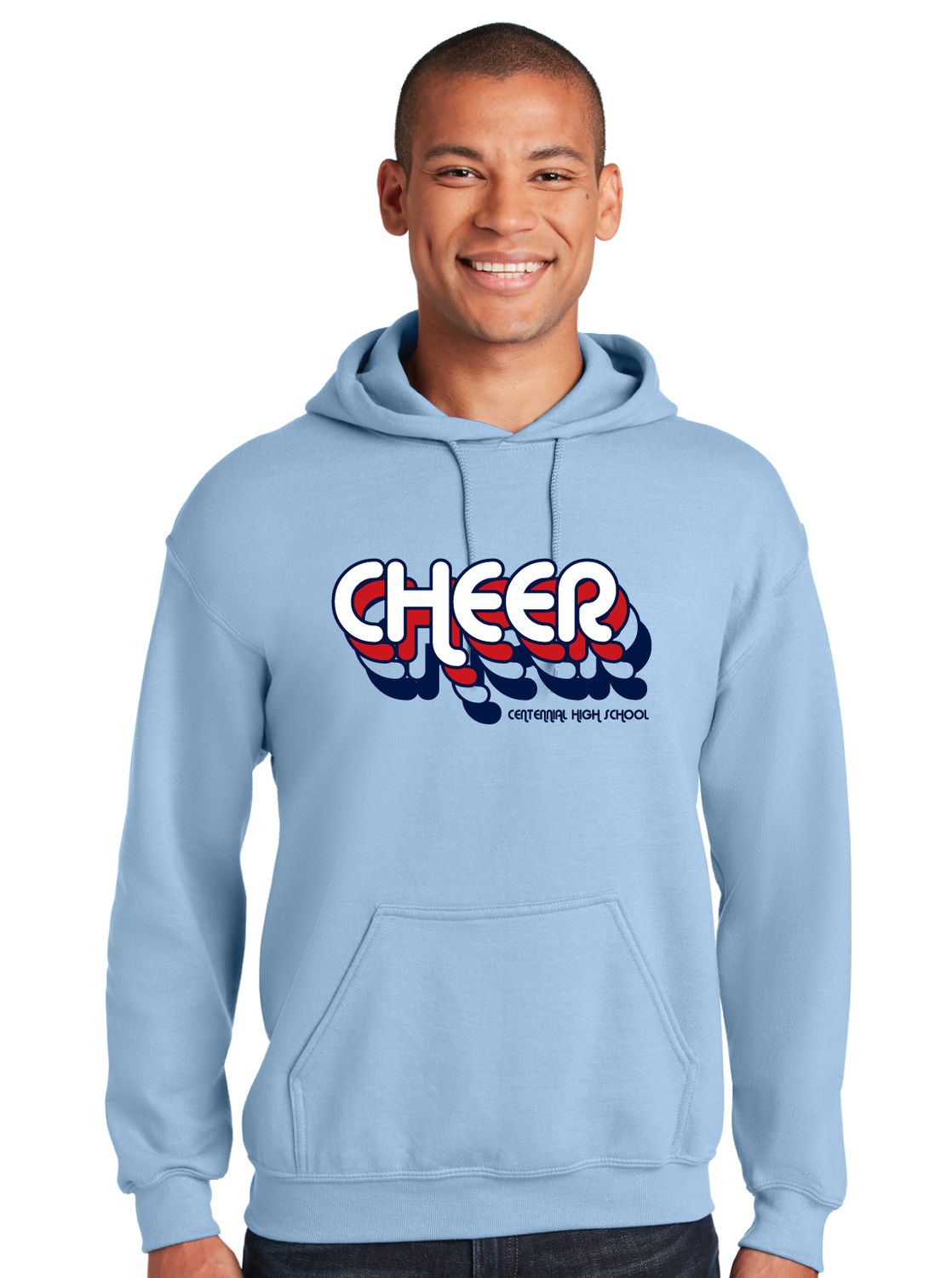 Centennial Cheer - Retro Stacked - Hoodie