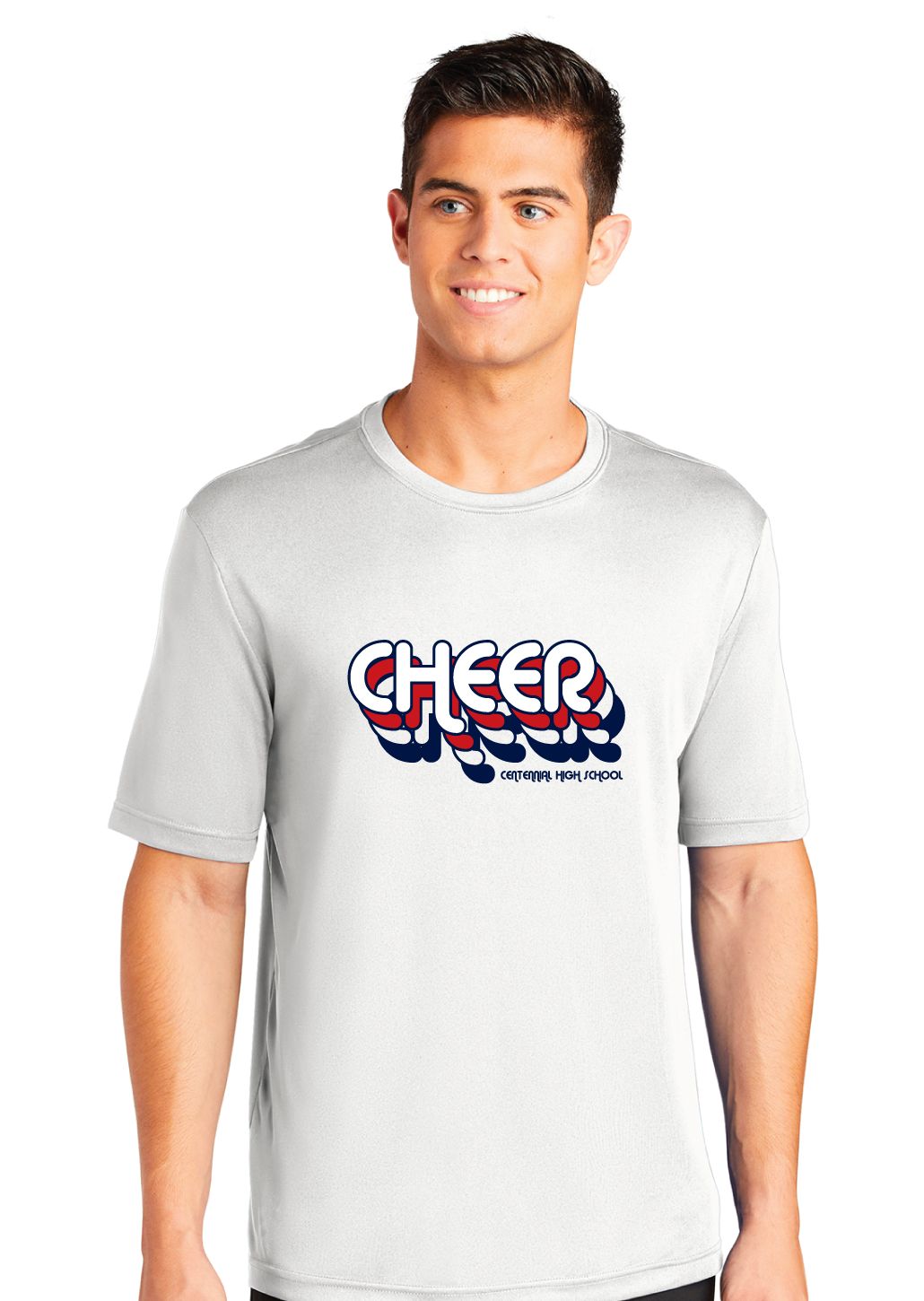 Centennial Cheer - Retro Stacked - Dri-Fit Short Sleeve