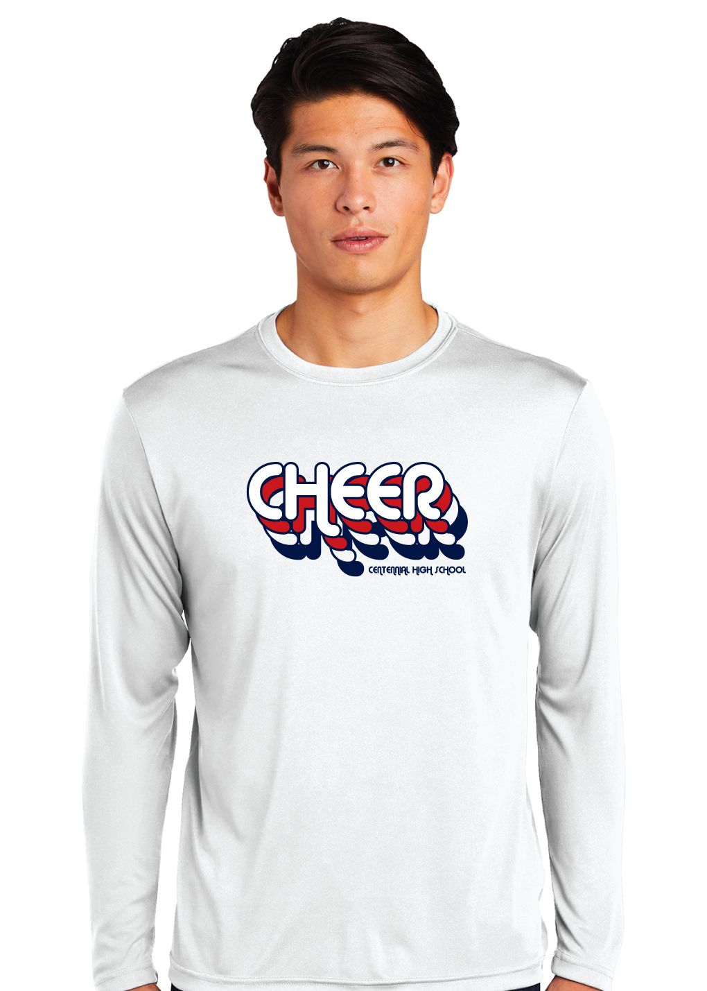 Centennial Cheer - Retro Stacked - Dri-Fit Long Sleeve