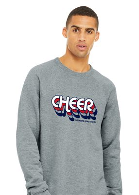 Centennial Cheer - Retro Stacked - Bella+Canvas Crew Sweatshirt