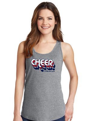 Centennial Cheer - Retro Stacked - Cotton Tank