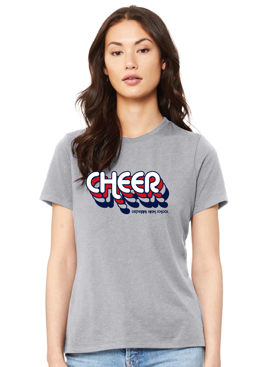 Centennial Cheer - Retro Stacked - Bella+Canvas Ladies