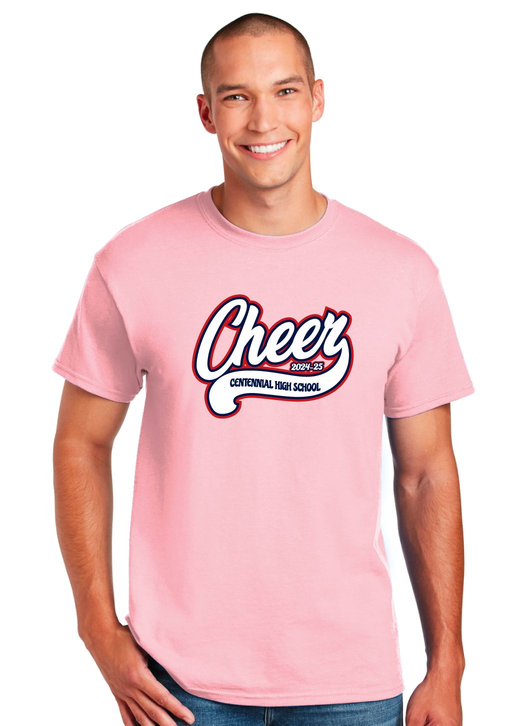 Centennial Cheer - Cursive - Short Sleeve