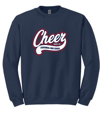 Centennial Cheer - Cursive - Crew Sweatshirt
