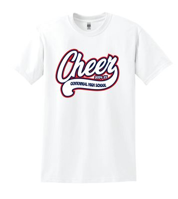 Centennial Cheer - Cursive - Short Sleeve