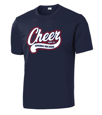 Centennial Cheer - Cursive - Dri-Fit Short Sleeve