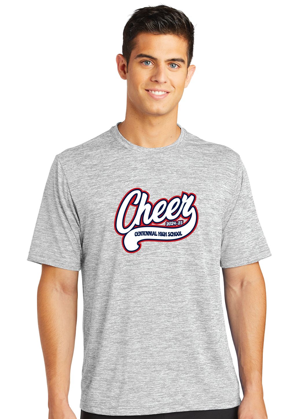 Centennial Cheer - Cursive - Electric Dri-Fit Short Sleeve