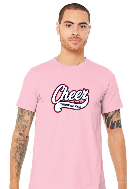 Centennial Cheer - Cursive - Bella+Canvas Short Sleeve