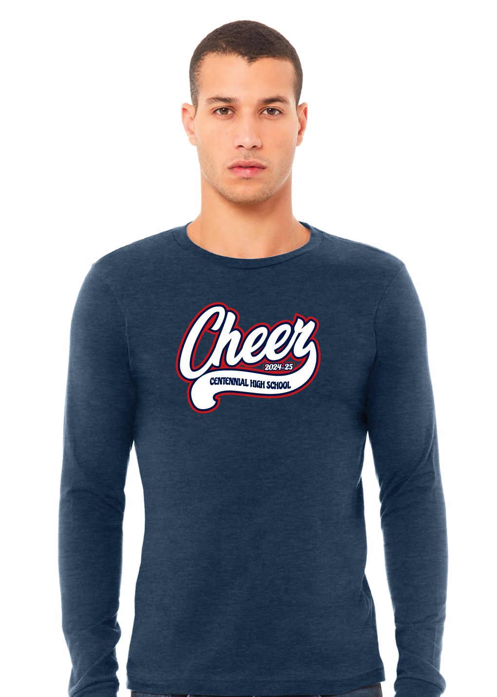 Centennial Cheer - Cursive - Bella+Canvas Long Sleeve