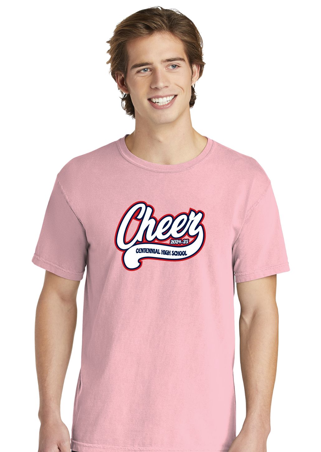 Centennial Cheer - Cursive - Comfort Colors Short Sleeve