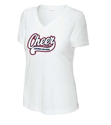 Centennial Cheer - Cursive - Dri-FIt V-Neck