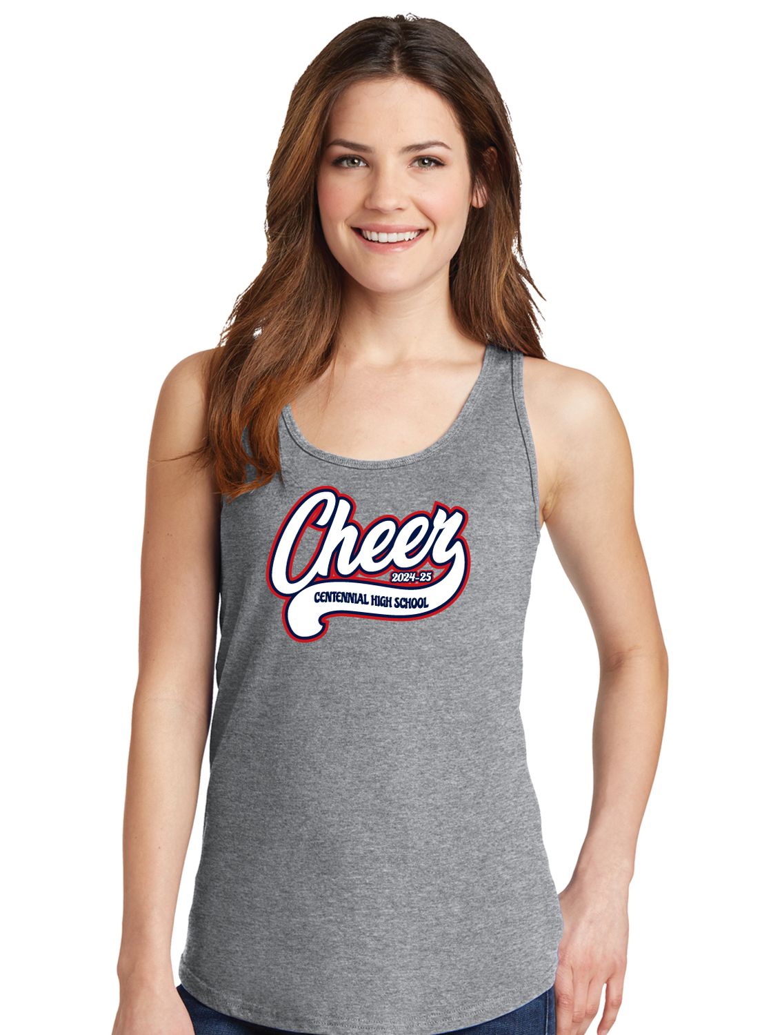 Centennial Cheer - Cursive - Cotton Tank