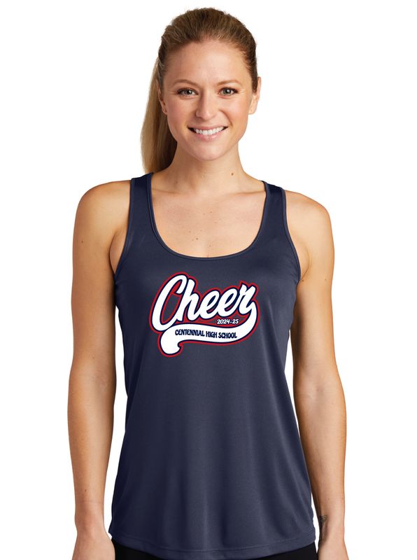 Centennial Cheer - Cursive - Dri-FIt Racerback Tank