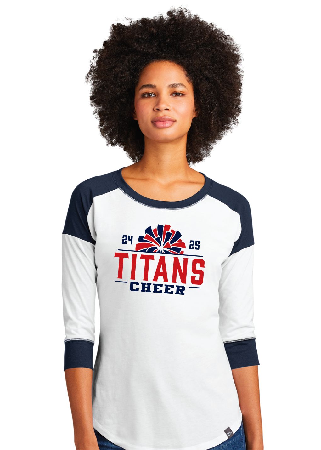 Centennial Cheer - Titan Pom - 3/4 Sleeve Baseball Raglan Tee