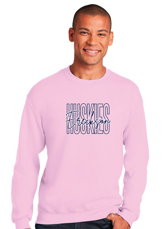 Ereckson Huskies - Skinny Cursive - Crew Sweatshirt