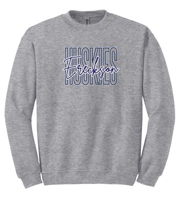 Ereckson Huskies - Skinny Cursive - Crew Sweatshirt