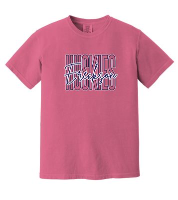 Ereckson Huskies - Skinny Cursive - Comfort Colors Short Sleeve