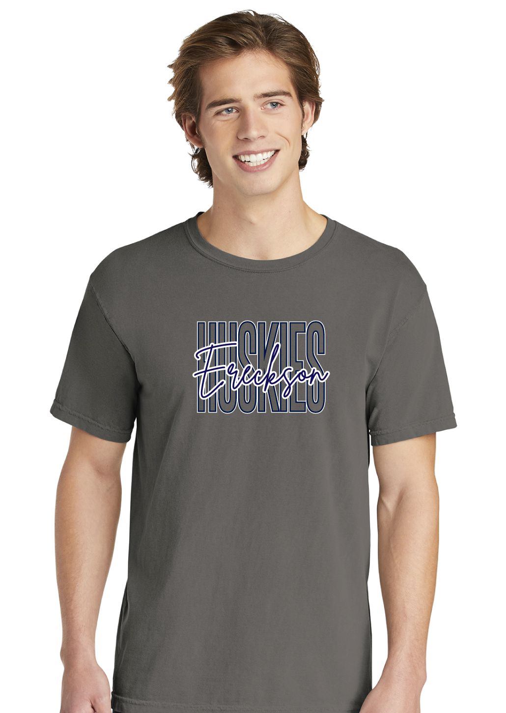 Ereckson Huskies - Skinny Cursive - Comfort Colors Short Sleeve