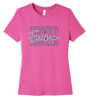 Ereckson Huskies - Skinny Cursive - Bella+Canvas Ladies