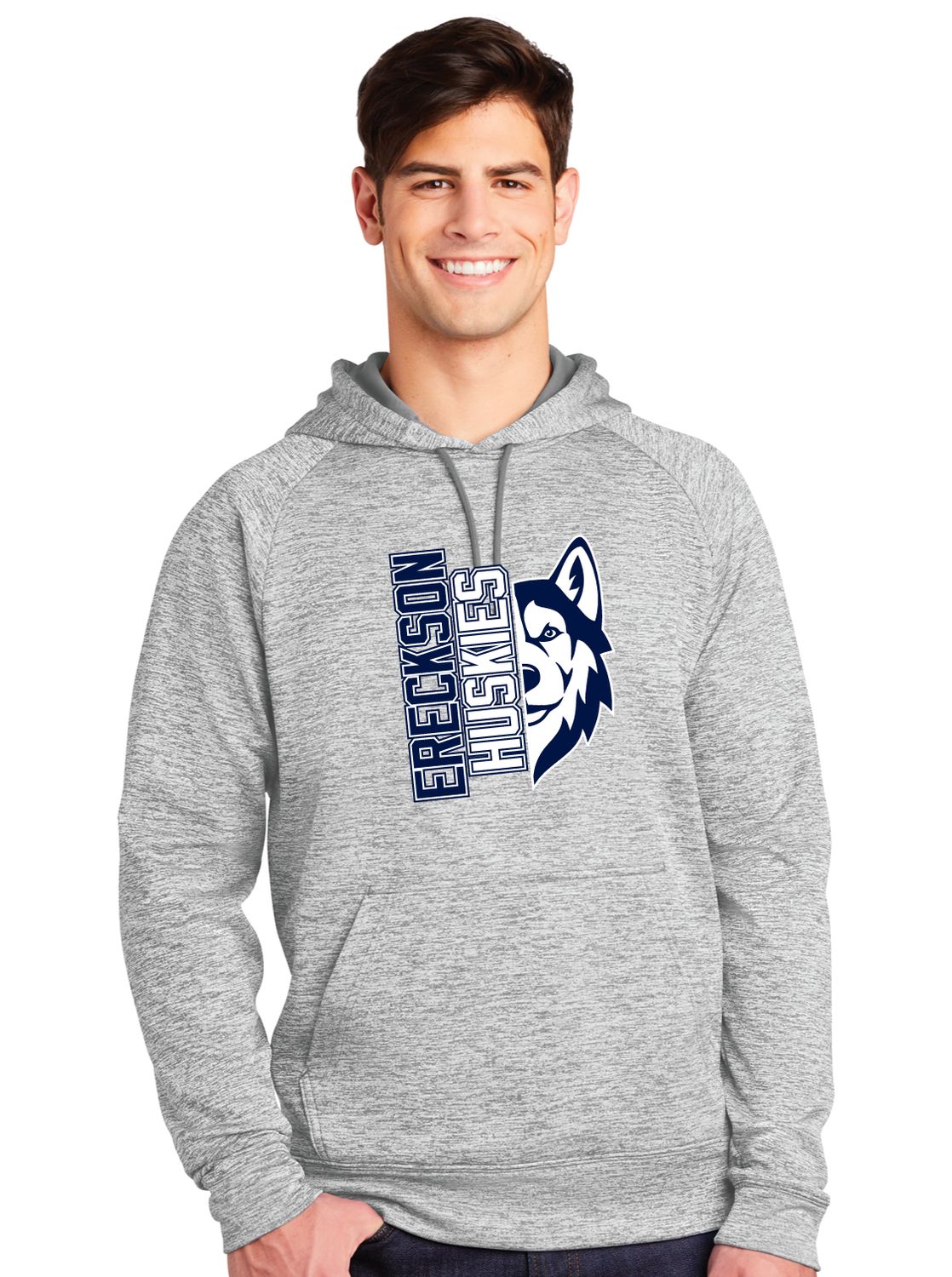 Ereckson Huskies - Half Husky - Electric Dri-Fit Hoodie