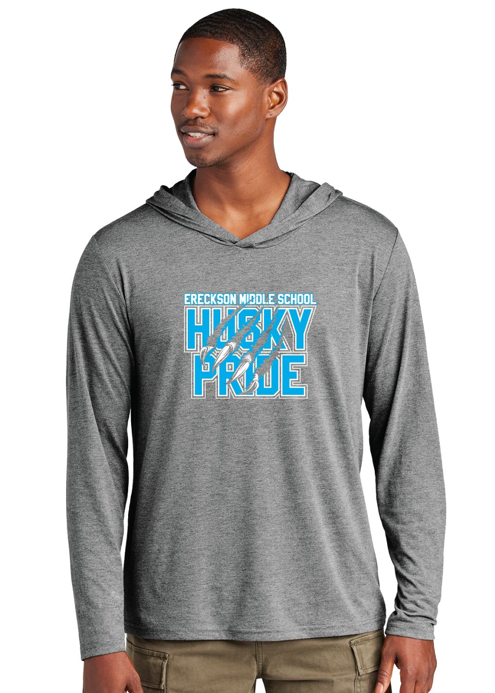 Ereckson Huskies - Husky Pride - District Perfect Tri Long Sleeve Hoodie