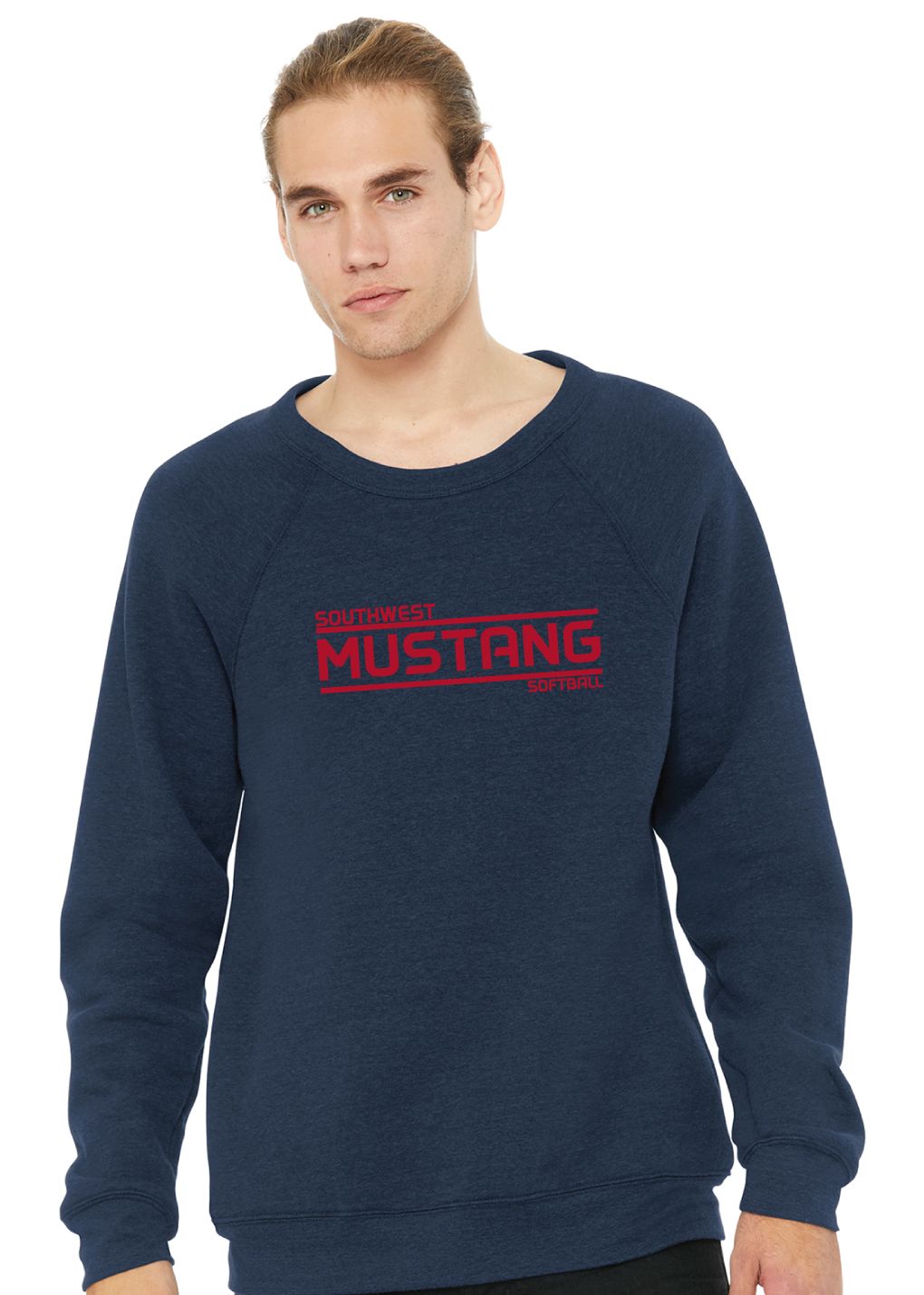 USW Softball - Mustang - Bella+Canvas Crew Sweatshirt