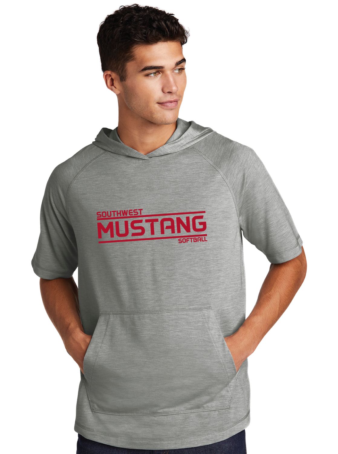 USW Softball - Mustang - Short Sleeve Hoodie