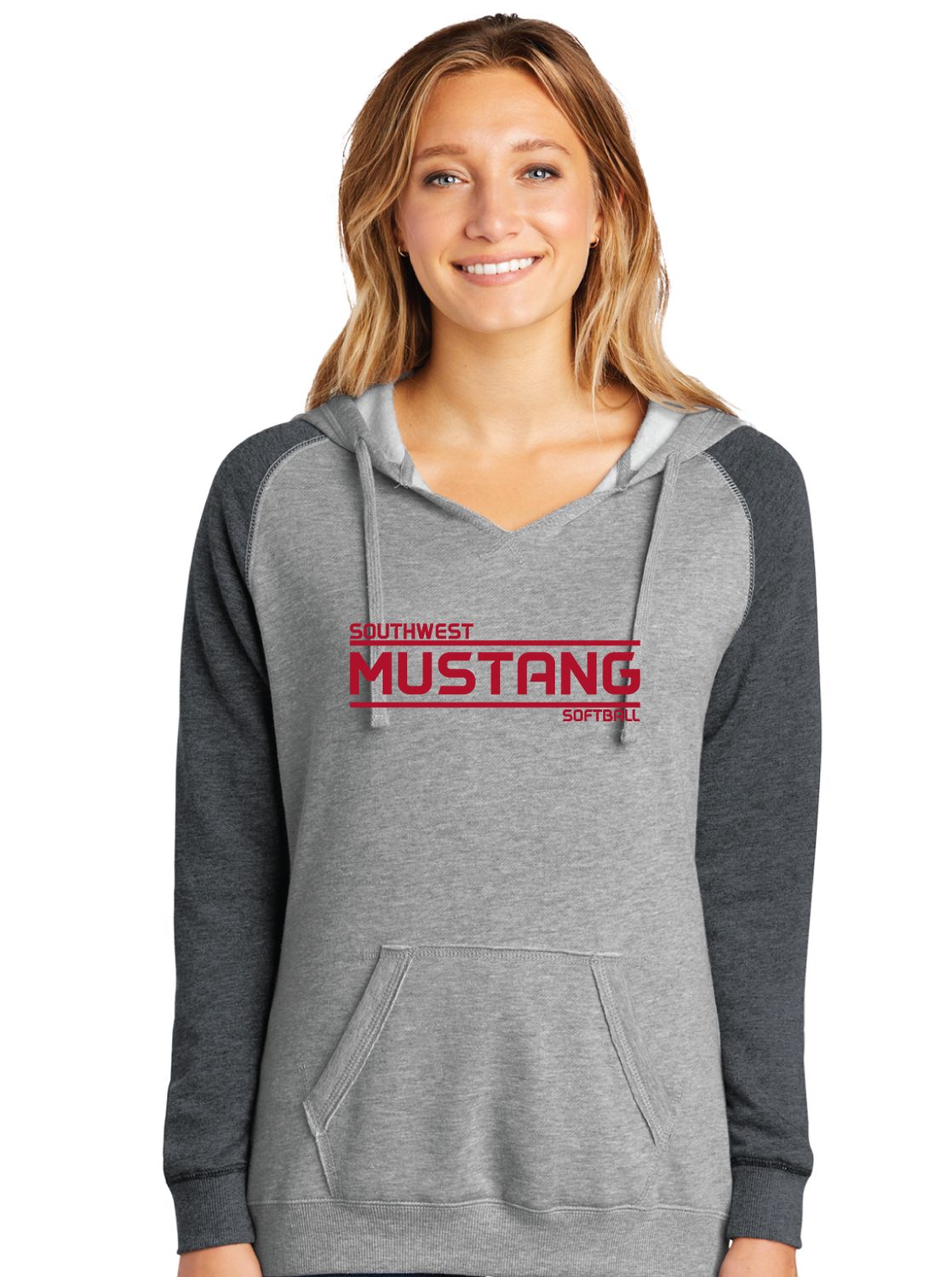 USW Softball - Mustang - Lightweight Raglan Hoodie