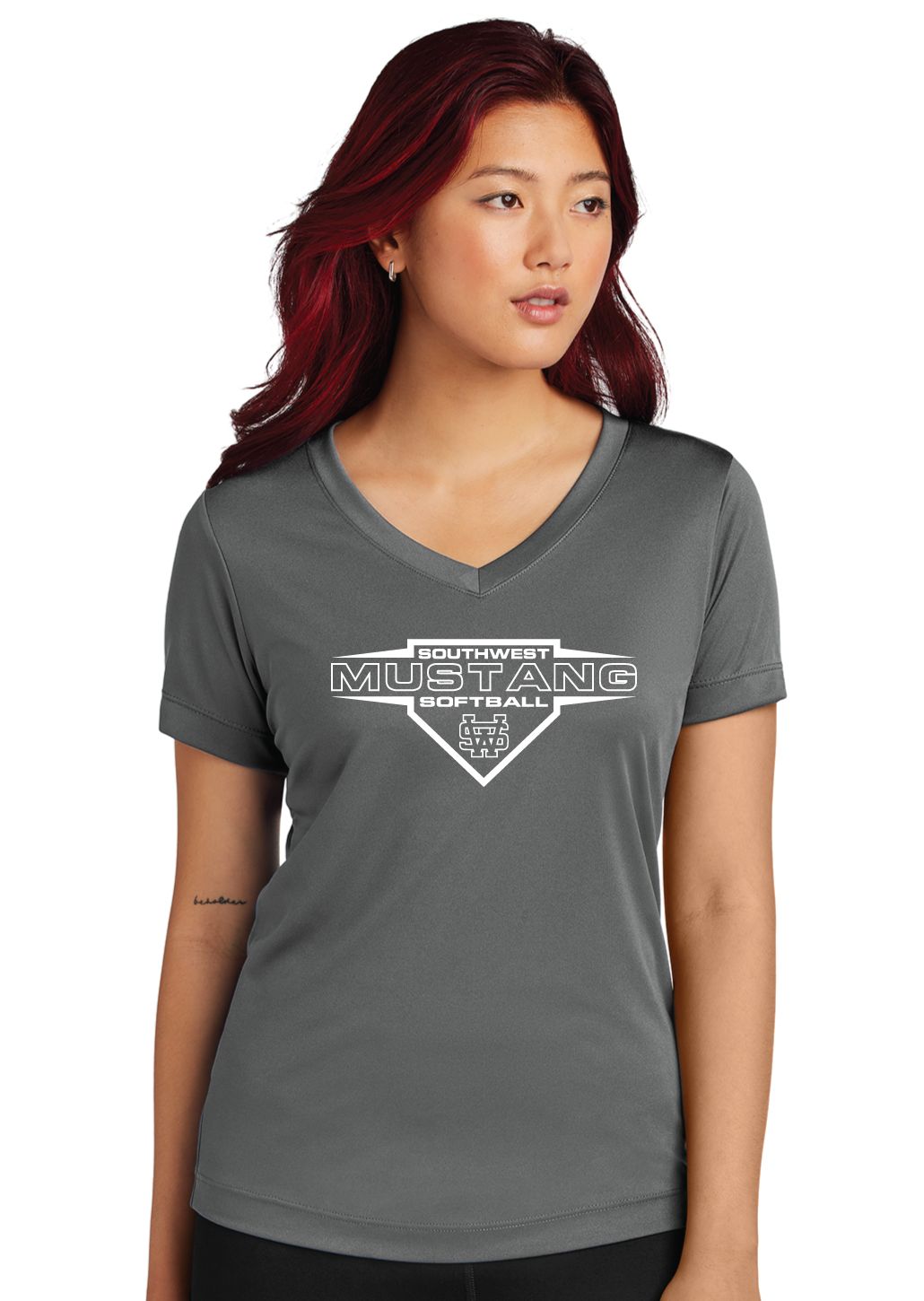 USW Softball - Home Plate - Dri-Fit V-Neck