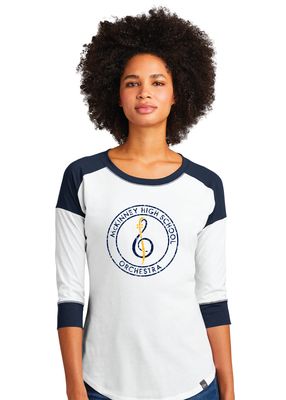 McKinney Orchestra - Circle - 3/4 Sleeve Baseball Raglan Tee