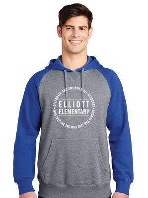 Elliott Elementary - Circle - Raglan Hoodie