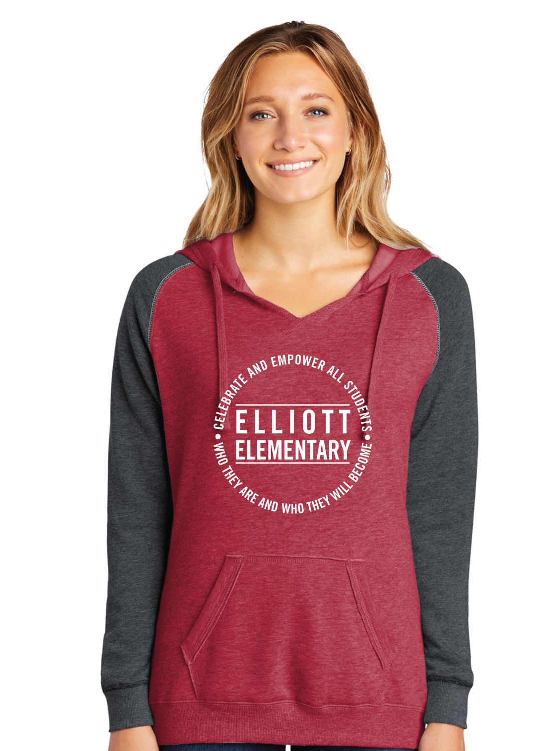 Elliott Elementary - Circle - Lightweight Raglan Hoodie