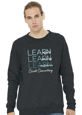 Elliott Elementary - Learn - Bella+Canvas Crew Sweatshirt